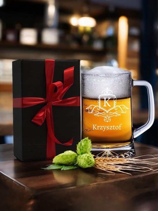 KUFEL DO PIWA Z GRAWEREM 660 ml URODZINY PREZENT DZIEŃ OJCA KAWALERSKI