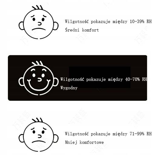 TERMOMETR CYFROWY ELEKTRONICZNA STACJA POGODY HIGROMETR POKOJOWY 4