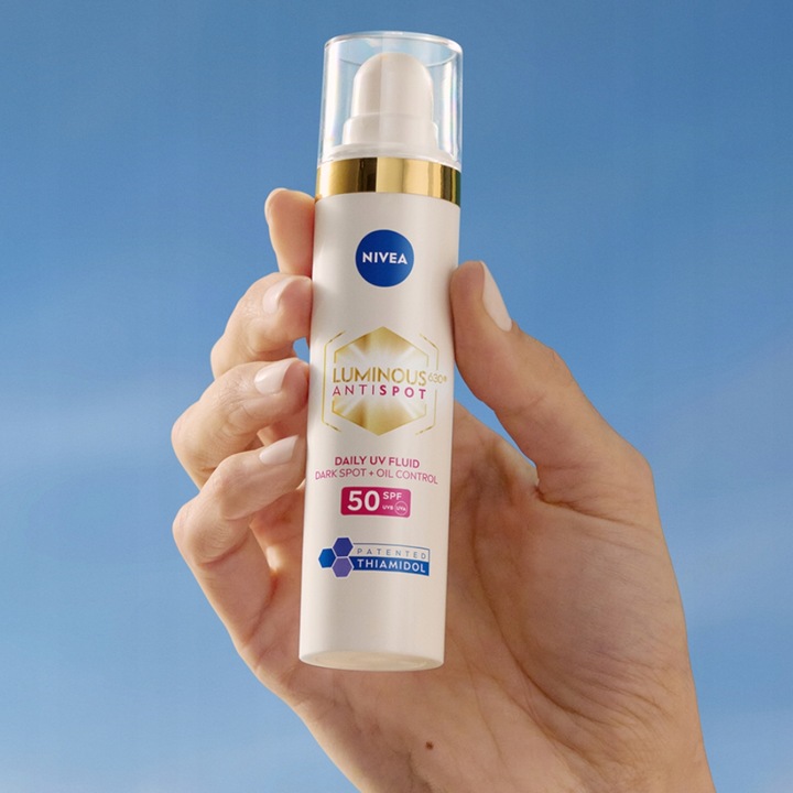 NIVEA LUMINOUS Krem do twarzy kwas hialuronowy i SPF50 zestaw dzień+ noc