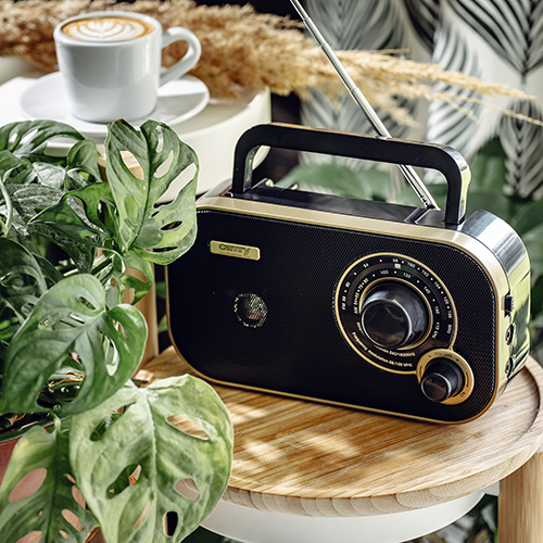 Radio Kuchenne Przenośne Zasilanie Sieciowe Bateryjne FM/AM Camry CR