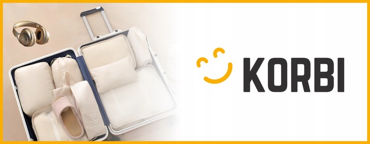 ZESTAW ORGANIZERÓW ORGANIZER PODRÓŻNY WALIZKI SZAFY UBRAŃ KOMPLET 8szt BEŻ