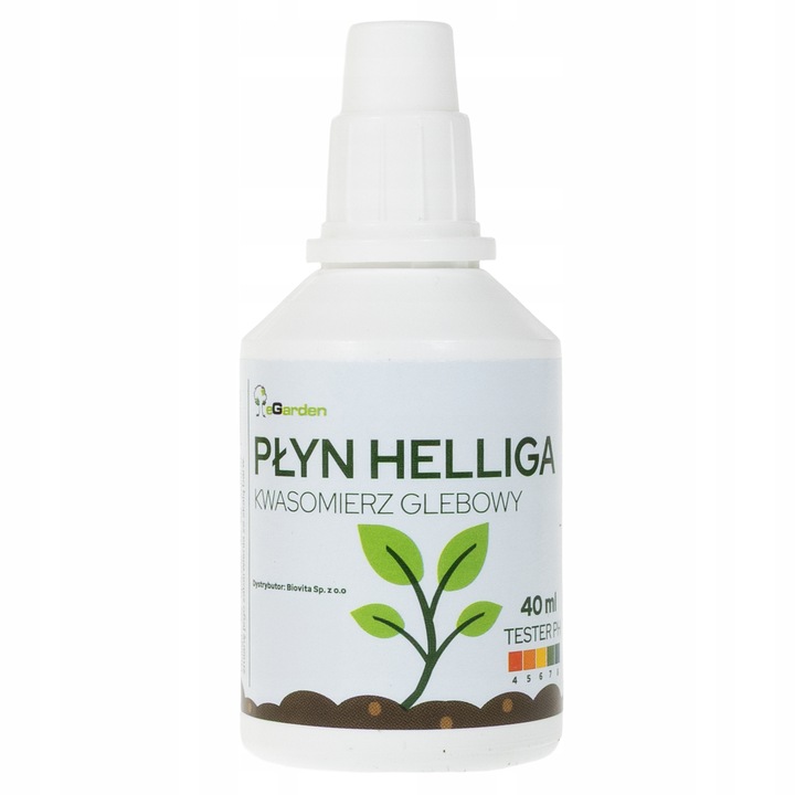 Kwasomierz Glebowy pH Zestaw z Płynem i Skalą Kolorów HELLIGA TESTER