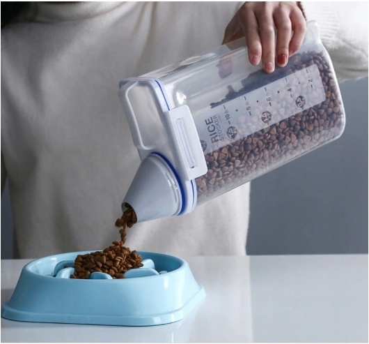 POJEMNIK PUDEŁKO na KARMĘ z MIARKĄ dla PSA KOTA 2L