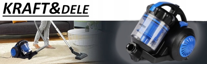 MOCNY LEKKI BEZWORKOWY ODKURZACZ CYKLONOWY DOMOWY 5M FILTR