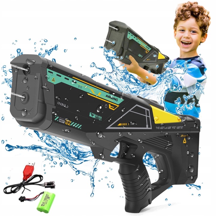 PISTOLET NA WODĘ KARABIN AUTOMAT Elektryczny miotacz wody AKUMULATOR USB