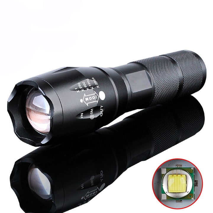 MOCNA LATARKA SZPERACZ XML-T6 LAMPA POLICYJNA ZOOM
