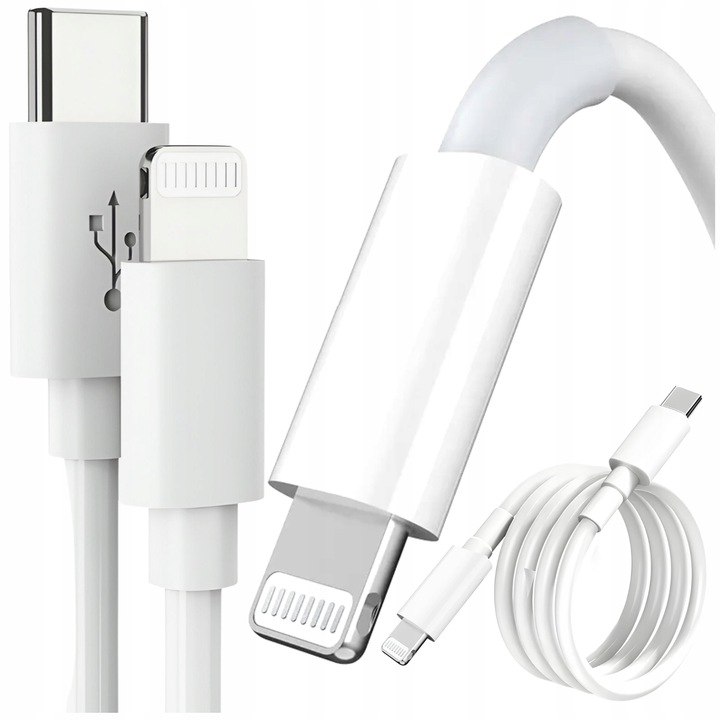 KABEL USB-C LIGHTNING PD 20W 3A DO IPHONE 13 11 APPLE 1M SZYBKIE ŁADOWANIE