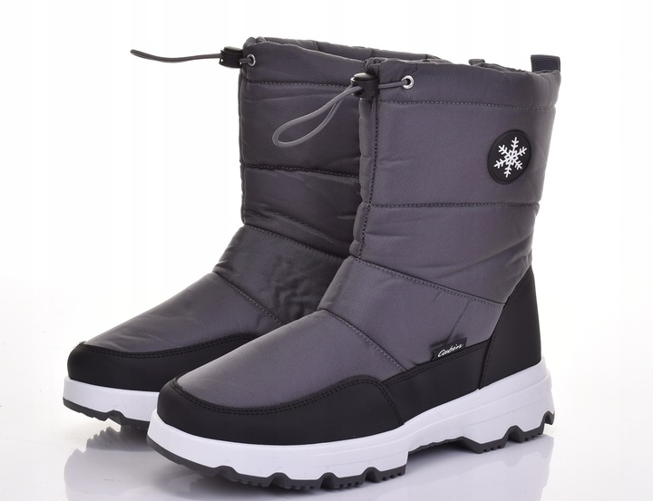 WYSOKIE ŚNIEGOWCE MĘSKIE KLASYCZNE OCIEPLANE BUTY ZIMOWE SOLIDNE