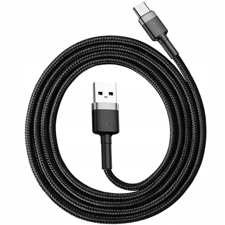 BASEUS KABEL USB / USB C SZYBKI QUICK CHARGE 3A MOCNY PRZEWÓD W OPLOCIE 1M