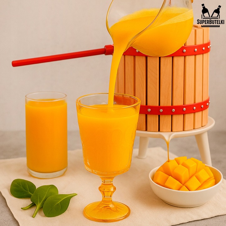 PRASA ŚRUBOWA RĘCZNA do OWOCÓW WINA SOKÓW OLIWY 18 L WYCISKARKA