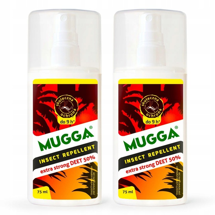 2x SPRAY NA KOMARY KLESZCZE MUGGA STRONG 50% muga