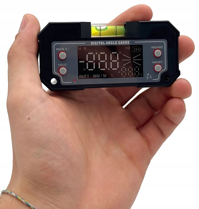 POZIOMNICA ELEKTRONICZNA CYFROWA 4x90° MAGNETYCZNA Z KĄTOMIERZEM