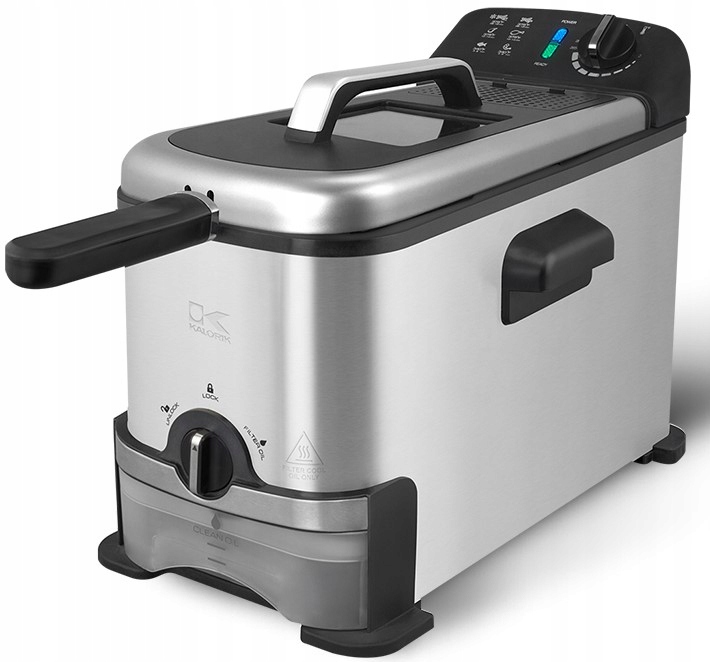 FRYTKOWNICA TRADYCYJNA OLEJOWA 3L FILTR OLEJU FRYTOWNICA TERMOSTAT