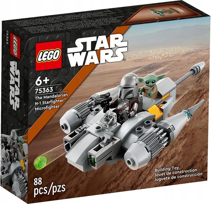 KLOCKI LEGO STAR WARS 75363 MYŚLIWIEC N-1 MANDALORIANINA FIGURKI + TORBA