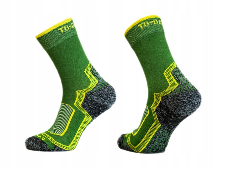 5x Kolorowe skarpetki trekkingowe sportowe super bawełna półfrotte 39-42