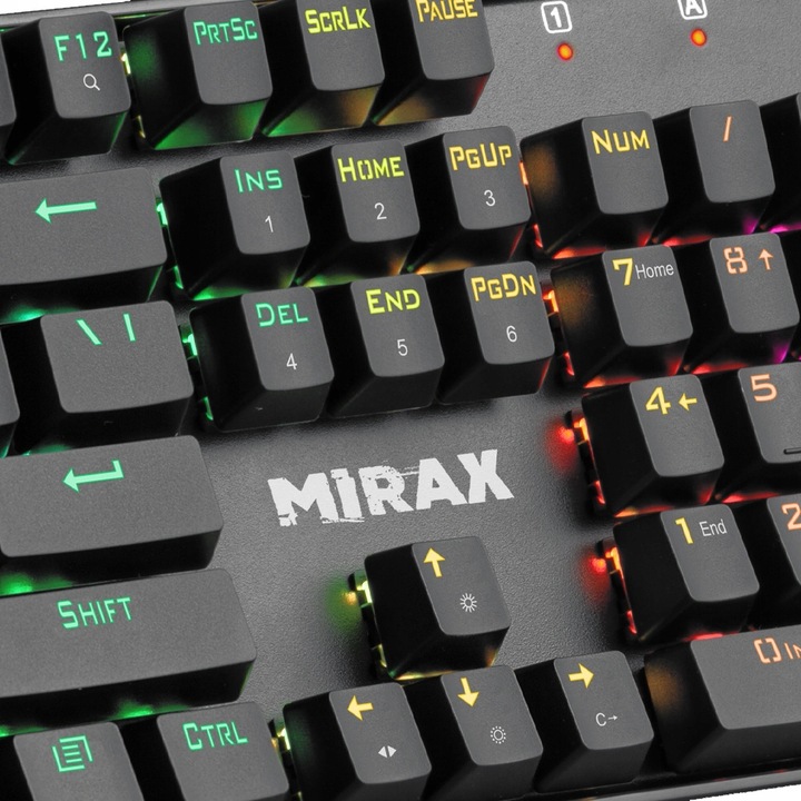 Klawiatura Mechaniczna Gamingowa Podświetlana RGB Pełnowymiarowa MIRAX GK-3