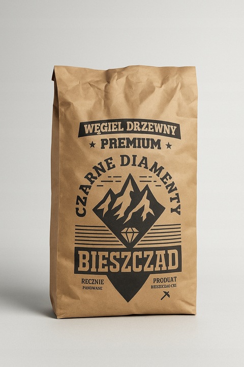Węgiel Drzewny do Grilla 12 kg Bieszczad Czarne Diamenty Premium do