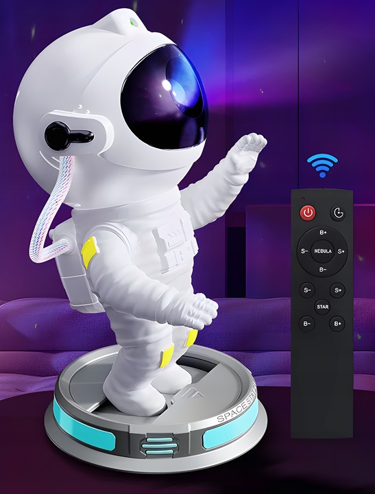 PROJEKTOR GWIAZD LAMPKA NOCNA LED RZUTNIK NIEBA ASTRONAUTA GENERACJA 3.0