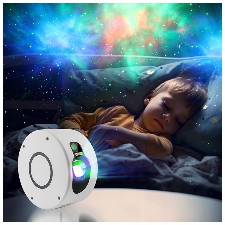PROJEKTOR GWIAZD NIEBA LAMPKA NOCNA LED RZUTNIK LASEROWY DLA DZIECI + PILOT