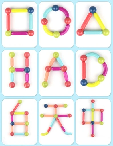 KLOCKI MAGNETYCZNE MAGNETIC STICKS Edukacja 66 EL