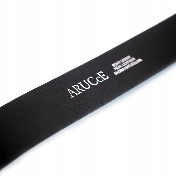 PASEK SKÓRZANY MĘSKI DO SPODNI CASUAL 120 KLASYCZNY CZARNY SKÓRA