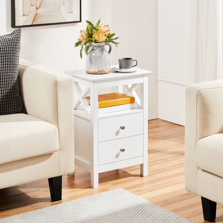 Yaheetech Szafka Nocna do Przechowywania, Stolik Boczny, 40 x 30 cm,