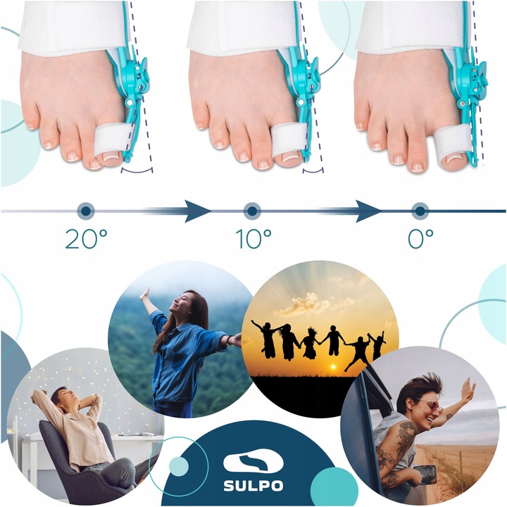 Aparat korygujący ułożenie dużego palca korektor na haluksy dzień i noc