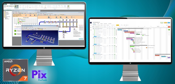 Pix ProTask Komputer Ryzen 7 32GB DDR4 1TB NVMe Windows 11 Wydajny Mocny
