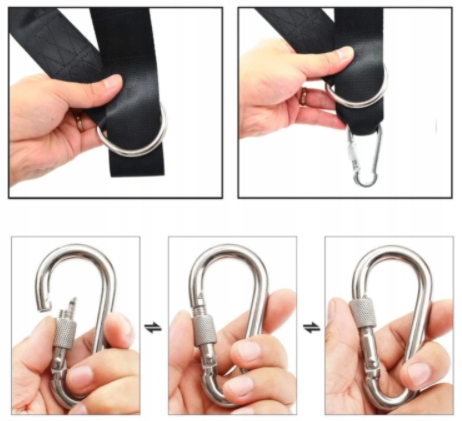 Zestaw do mocowania hamaka huśtawki linki nylonowe