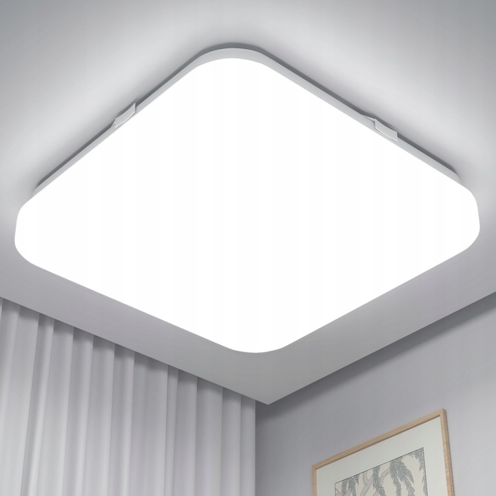 Lampa Sufitowa Plafon LED 24W 2400LM 23x23x5cm Natynkowy Biały
