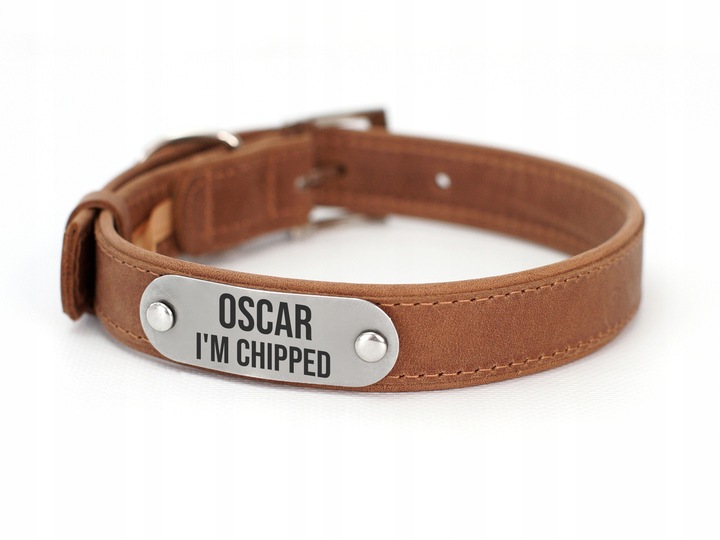 Obroża dla psa z identyfikatorem Tobacco rozmiar S