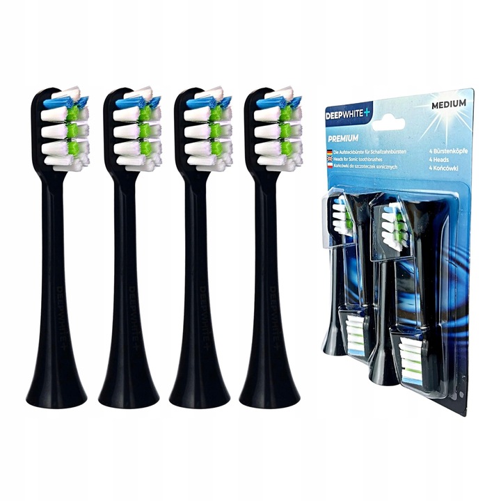 Końcówki do szczoteczki Xiaomi SOOCAS X3 X5 X3U zamienniki czarne 4