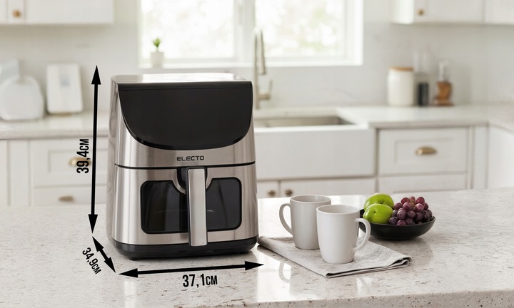 FRYTKOWNICA BEZTŁUSZCZOWA AIR FRYER 8L DUŻA FRYTOWNICA 2000W 14