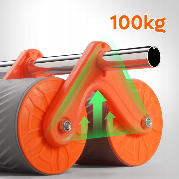 Kółko Roller Z Automatycznym Odbiciem Do ćwiczen Mięśni Brzucha z matą