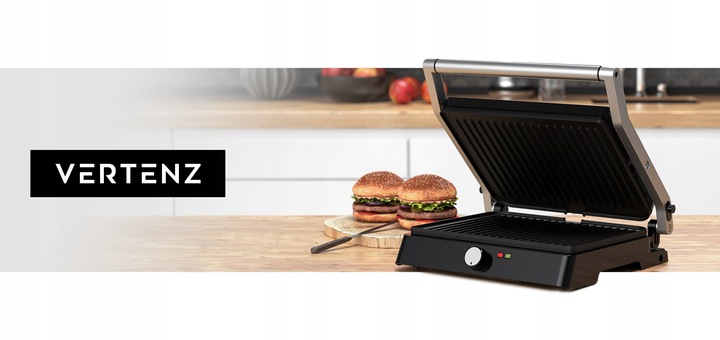 Grill elektryczny VERTENZ opiekacz do kanapek toster stal nierdzewna