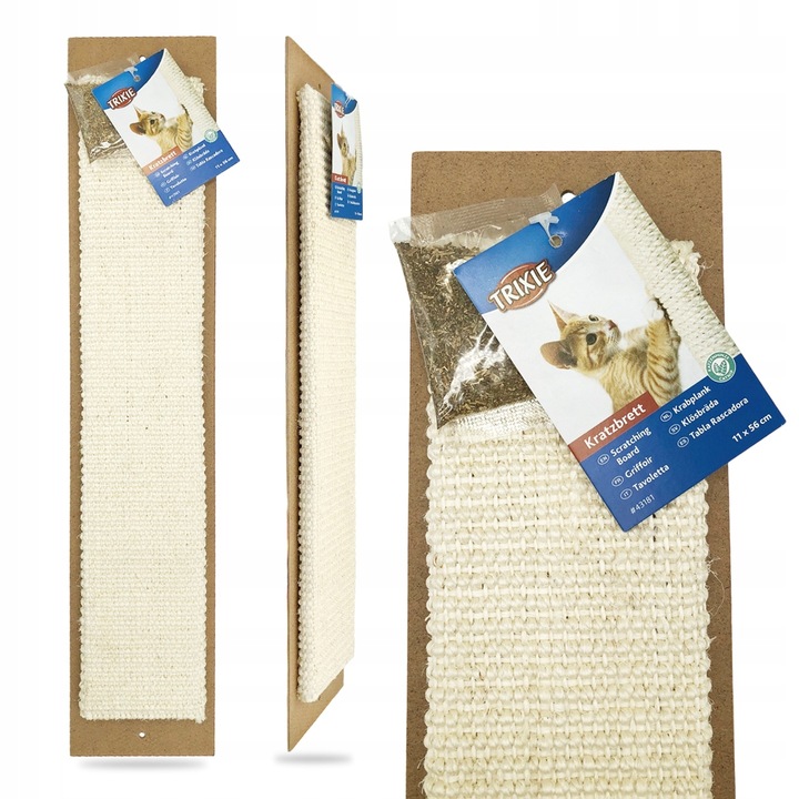 DRAPAK DLA KOTA NA ŚCIANĘ MEBLE DESKA DO DRAPANIA SIZAL KOCIMIĘTKA 56x11cm