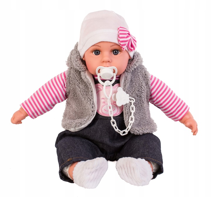 Lalka bobas interaktywna mówi i śpiewa po polsku SMOCZEK PAMPERSY BUTELKI