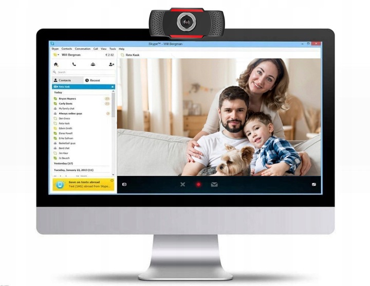 KAMERKA INTERNETOWA FULL HD PC DO LEKCJI MIKROFON