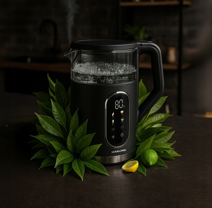 CZAJNIK ELEKTRYCZNY REGULACJA TEMPERATURY DIGITAL CZARNY 1,7L 2200W