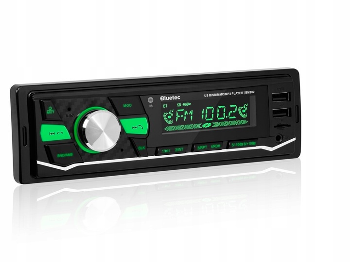 RADIO SAMOCHODOWE 1-DIN BLUETOOTH 5.0 USB SD AUX MP3 MIKROFON PILOT