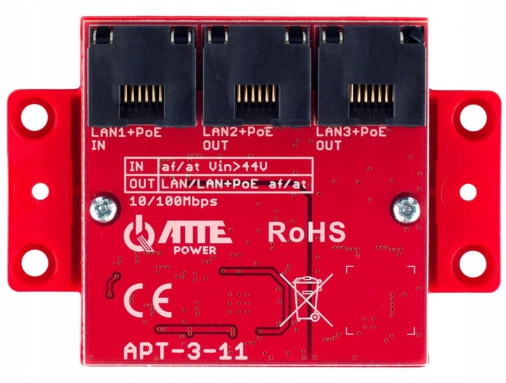 Switch Atte Power PoE XPOE-3-11A 3-portowy