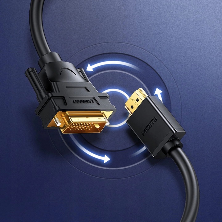 Ugreen Kabel Przejściówka Adapter DVI 24+1 do HDMI FHD 60Hz Męski 1,5m