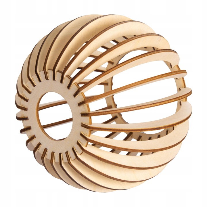 Klosz DREWNIANY do lamp na E27 LOFT DREWNO BOHO