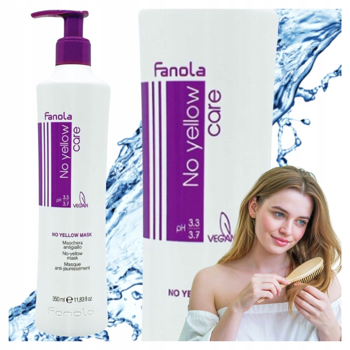 Maska do Włosów Blond NO YELLOW FANOLA Neutralizuje Żółte Odcienie 350ML