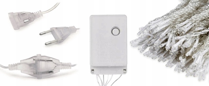 KURTYNA LED ŚWIETLNA 3x3 m NA OKNO WEWNĘTRZNA ZEWNĘTRZNA 230v Z