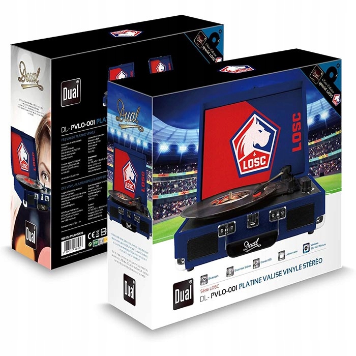 GRAMOFON Dual STEREO 33/45/78 GŁOŚNIKI BLUETOOTH USB RCA AUX IN