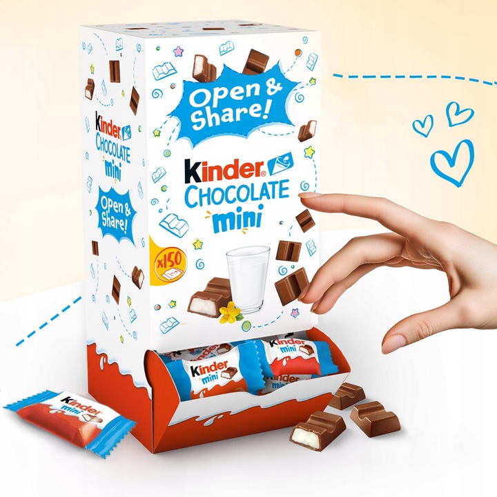 Kinder Chocolate Mini Open&Share Box, czekoladki, nadzienie