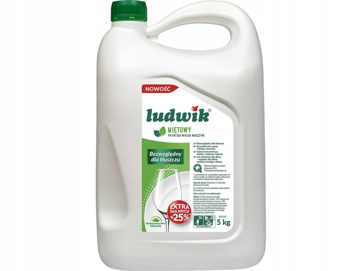 Płyn do mycia naczyń LUDWIK Mięta 5000 ml