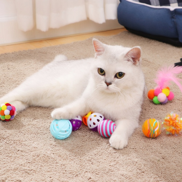 ZESTAW ZABAWEK DLA KOTA ZABAWKI DO TRENINGU KOTÓW 18 SZT