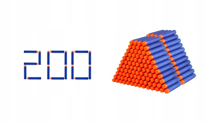 200 STRZAŁEK DO WYRZUTNI ELITE NERF NABOJE NERFÓW